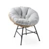 Palos - Outdoor Wicker Lounge Chair (Set of 2) - Brown / Light Gray - Image 11