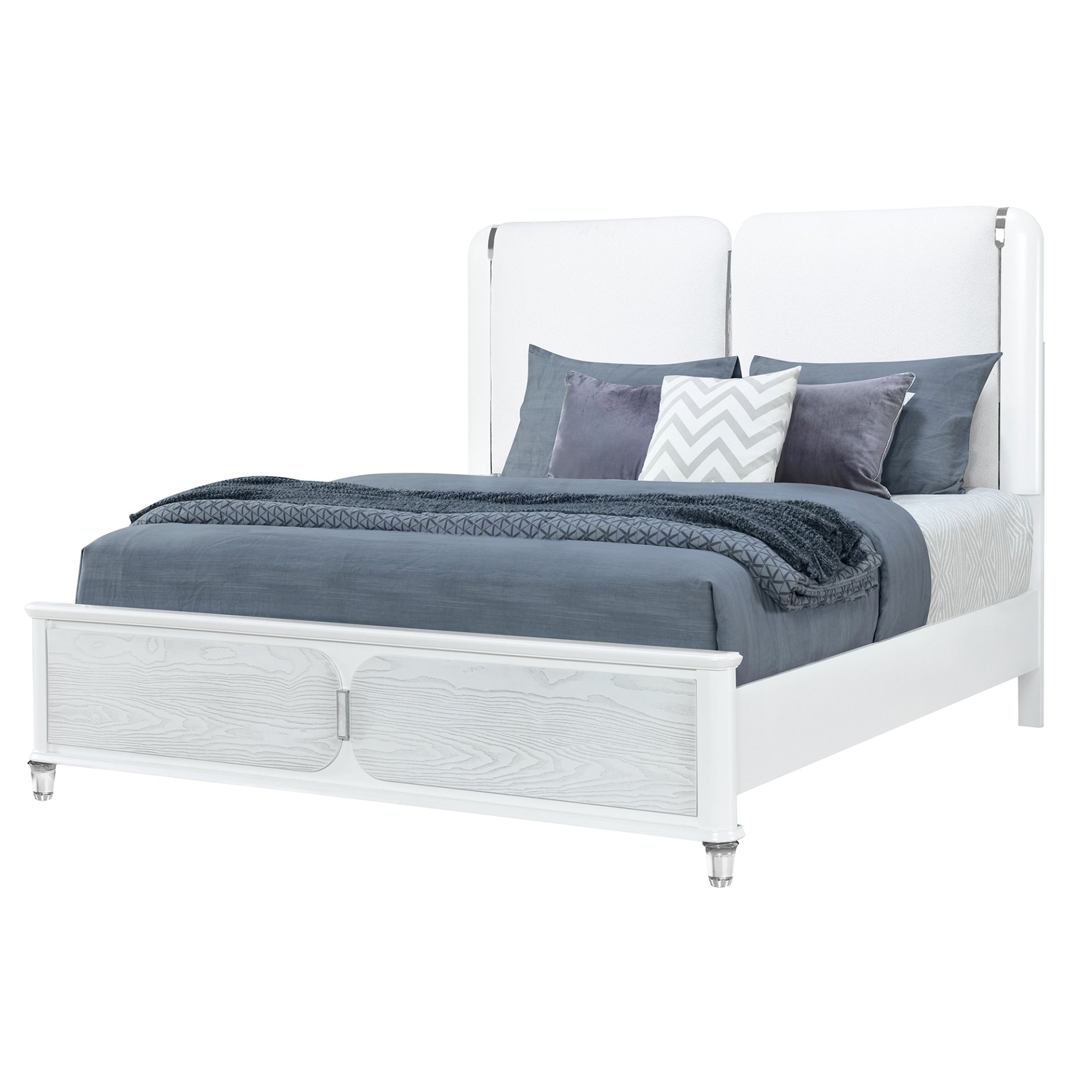 Brenda - King Bed With LED Lighting - Gray - Image 4