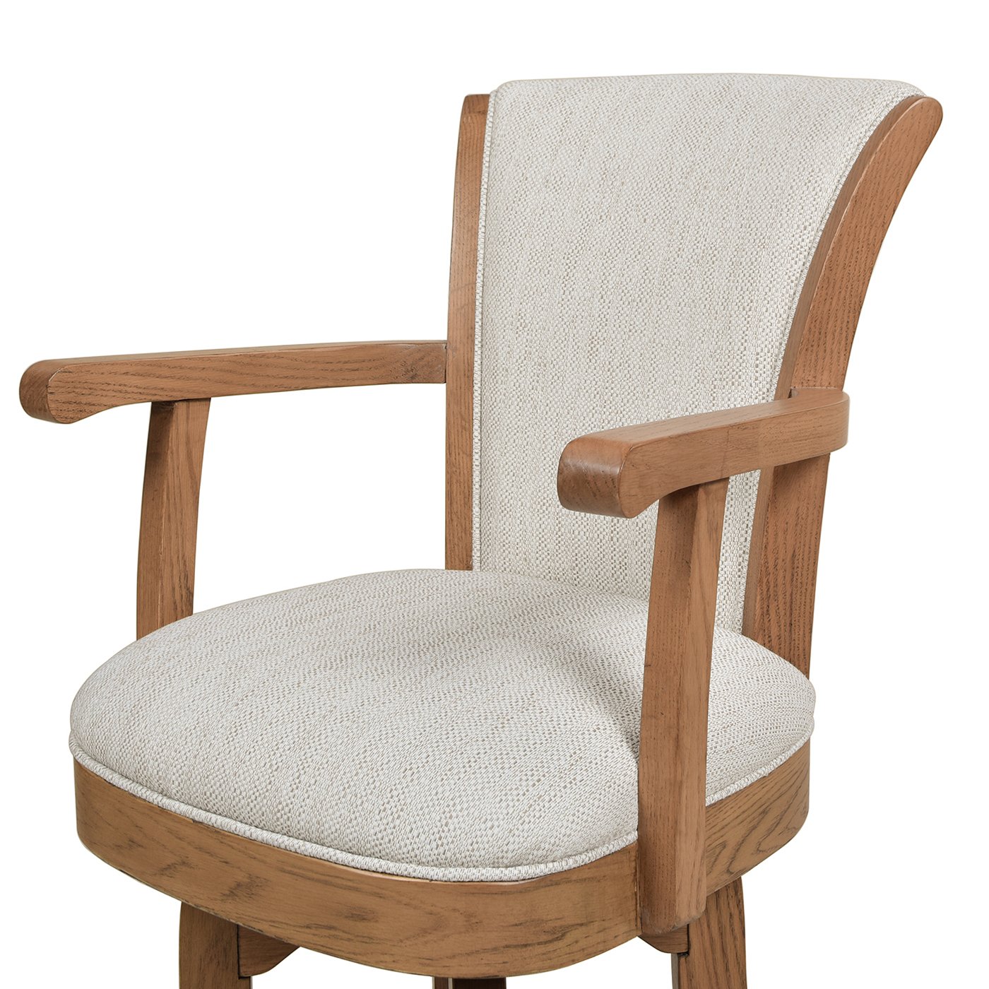 Williams - Swivel Counter Height Bar Stool, Stain Resistant High - White Pepper - Image 9