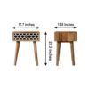 Inlay - Bone Tapered Nightstand - Oak - Image 4