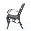 Luminea - Outdoor Aluminum Dining Chair With Scroll Design, Lattice Pattern And Cabriole Legs - Copper - Image 7