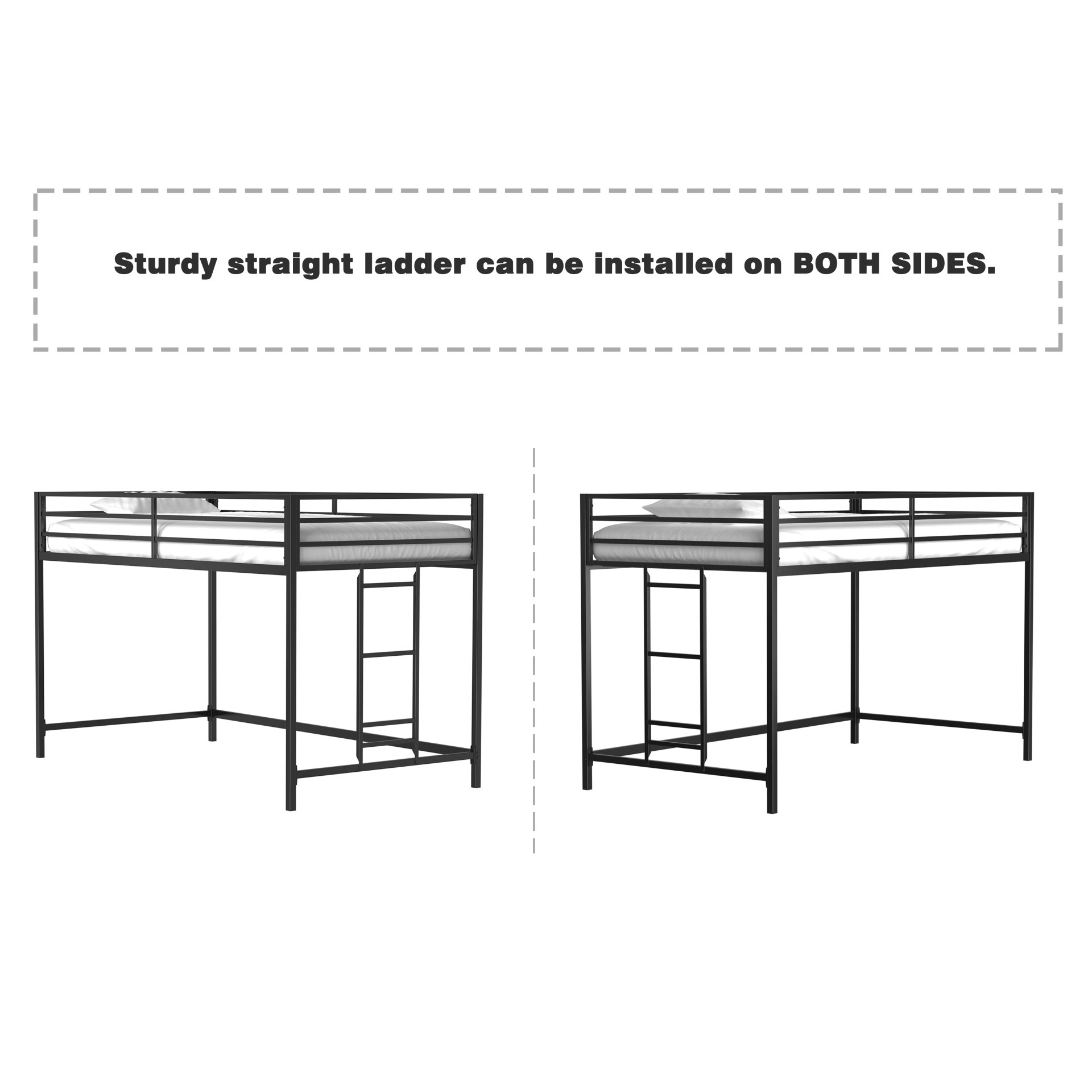 Adam - Junior Twin Loft Bunk - Black - Image 6
