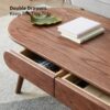Capsule Centre Low Table With Drawers Coffee Table - Natural - Image 6