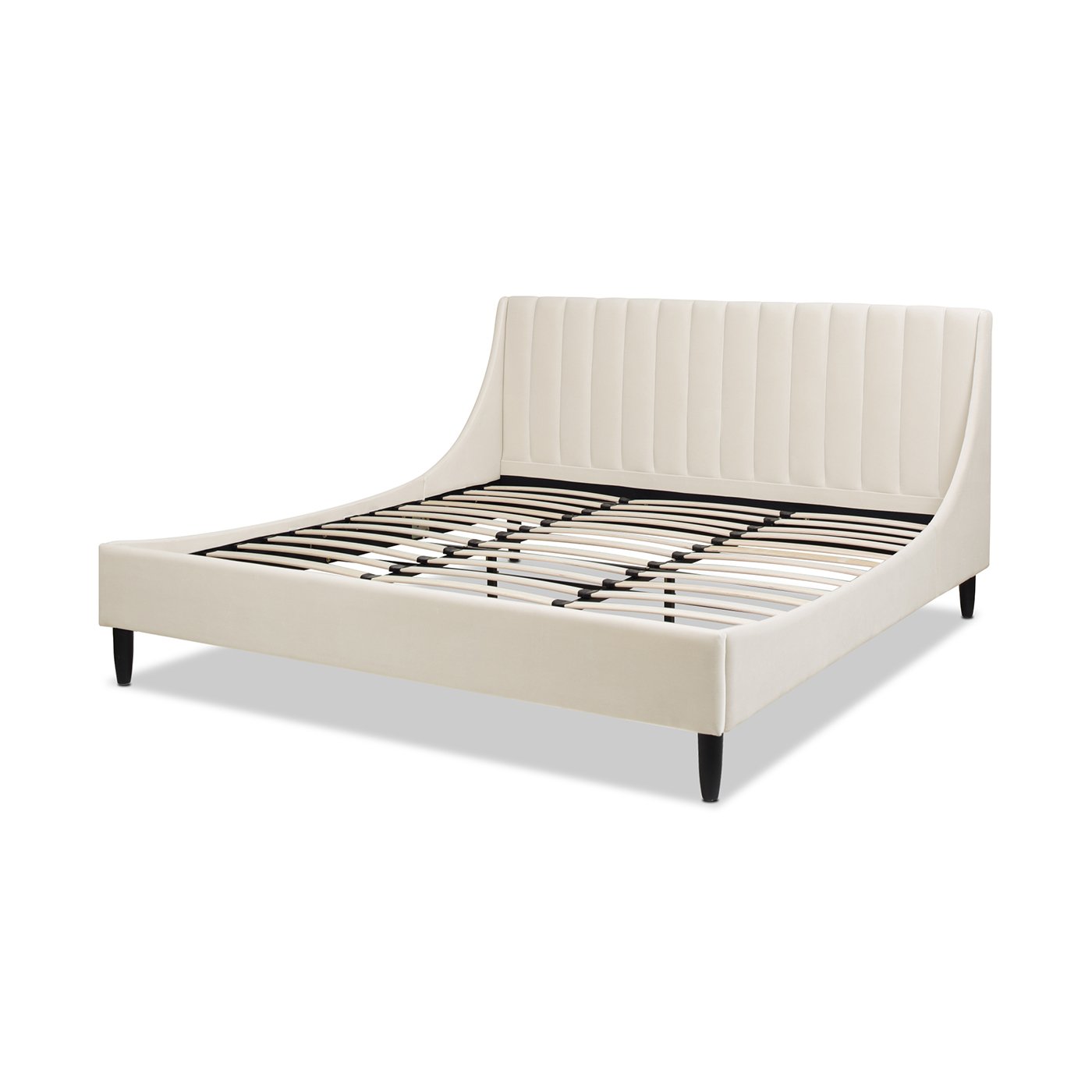Aspen - King Vertical Tufted Headboard Platform Bed Set - French Beige - Image 15