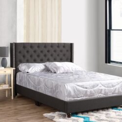 Full Upholstered Bed Transitional - Black