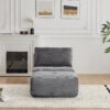 Compressed Sofa, Single Chaise Longue, Movable Ottoman For Living Room - Gray - Image 9