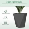 Outsunny - 18", 15.25", 11.75" Tall Planters (Set of 3), Indoor Outdoor Planters With Drainage Holes, Stackable Flower Pots For Garden, Patio, Balcony, Front Door - Gray - Image 6