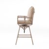 Industrial Outdoor Patio Plumber'S Iron Frame Swivel Barstool With Cushions, Height Adjustable, Brass - Antique Brass - Image 8