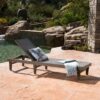 Summerland Chaise Lounge Dark Mesh Outdoor Seating - Dark Gray - Image 5