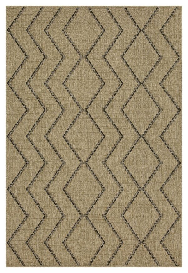 Earth - 5'3" X 7'3" Indoor, Outdoor Area Rug - Black, Natural