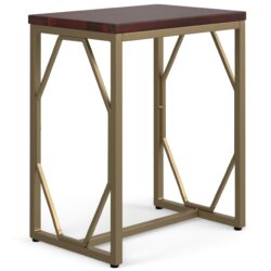 Selma - Metal And Wood Accent Table - Cognac