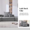 Oversized Modular Sectional Sofa, Luxury Boucle Floor Couch Set, Convertible Sleeper Couch, Spacious Foam-Filled Sofa Bed, 3 Piece Free Combination - Gray - Image 10