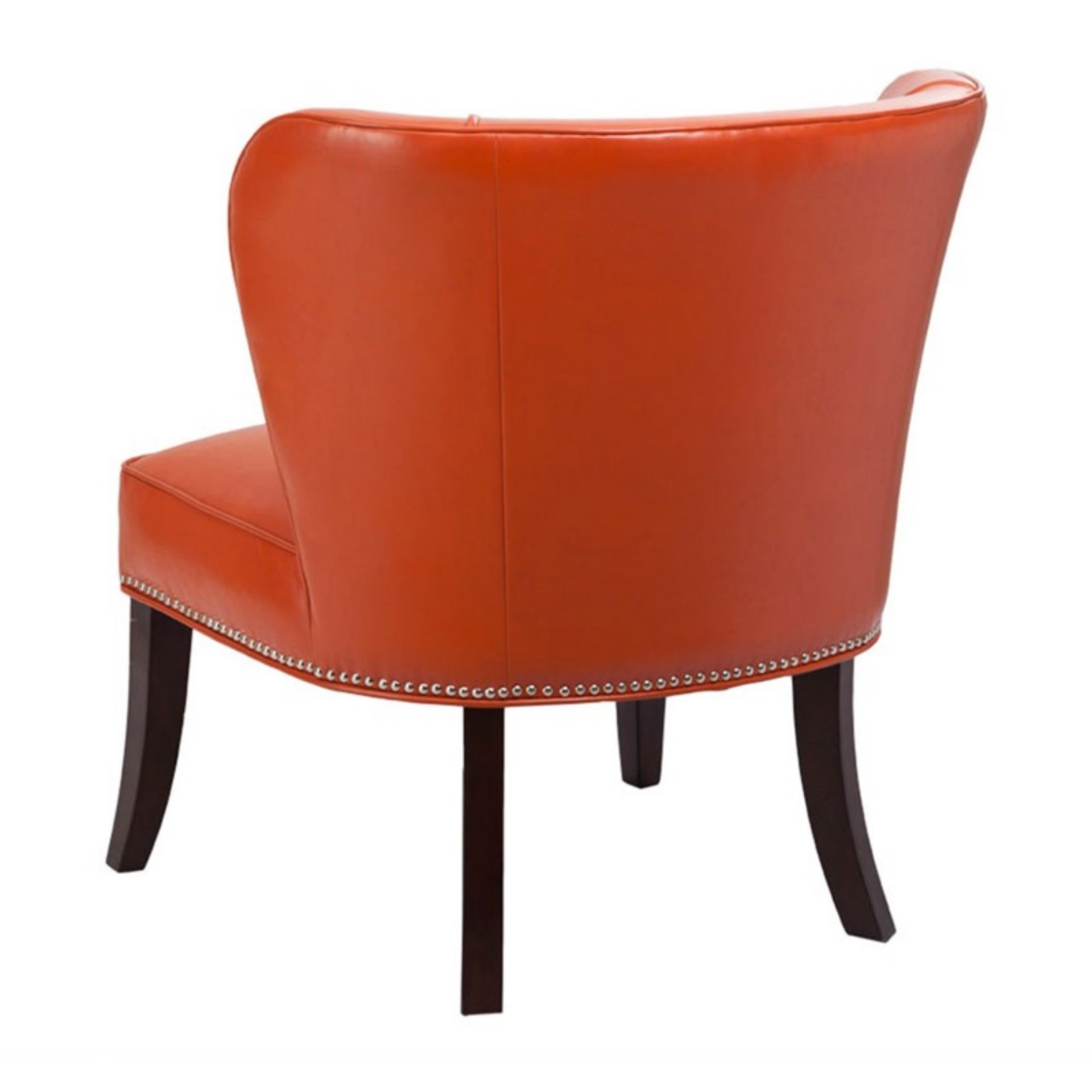 Hilton - Armless Accent Chair With Wingback Design - Orange - Image 4