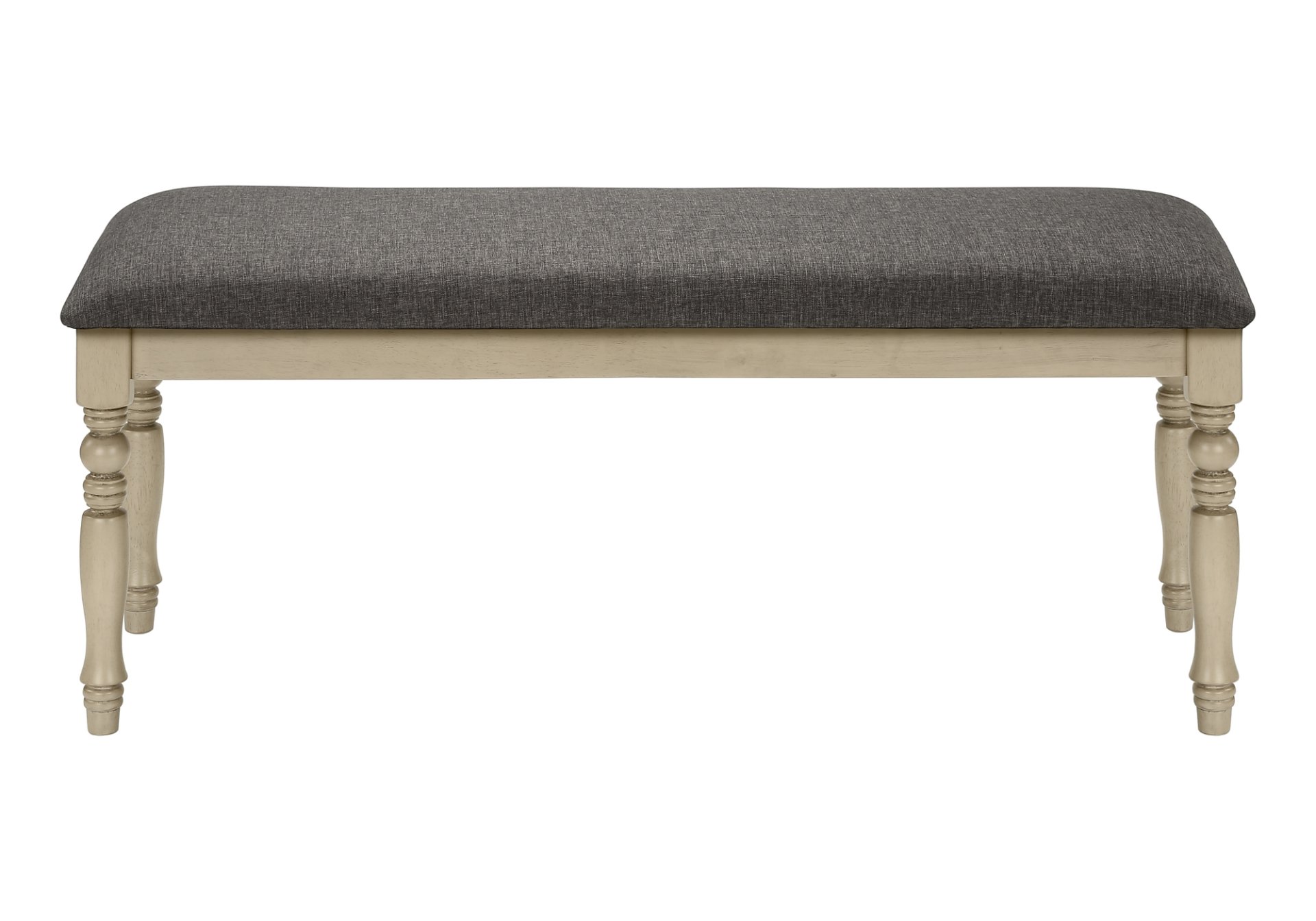 Bench, Rectangular, Upholstered, Transitional - Gray - Image 7