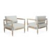 Oriana - Aluminum Outdoor Patio Armchair With Thick Cushions - Light Gray - Image 10