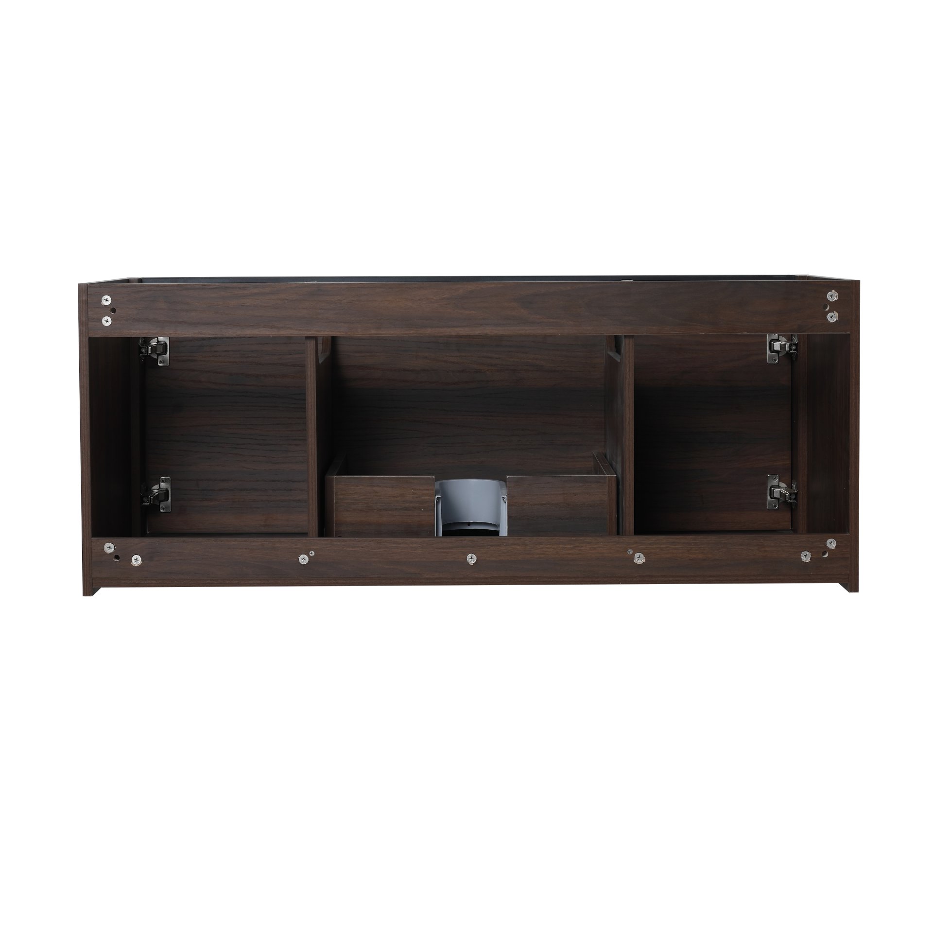 Floating 48" Bathroom Vanity With Resin Sink And Soft Close Doors California Plywood - California Walnut - Image 9