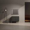 Minimalist Freestanding Bathroom Vanity With Storage Cabinet, Excluding Sink - Dark Oak - Image 2