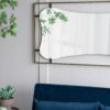 Poppy Mirror With Metal Frame Contemporary Design Wall Decor For Bathroom, Entryway - Golden Black - Image 6