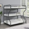 Full / Twin / Full Triple Bunk Bed - Black - Image 2