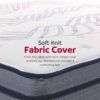 King Size Hybrid Plush Foam Mattress, Soft Polyester Knit Cover, Multi Layer Foam Mattress - White / Gray - Image 9