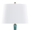 Jenny - Contemporary Table Lamp (Set of 2) - Clear Sapphire Blue Crackle / Nickel / White - Image 5