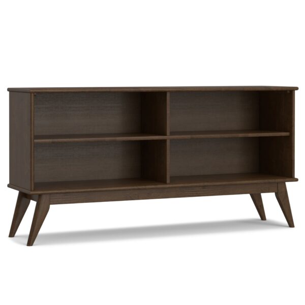 Draper - Mid Century Low Bookcase - Walnut Brown