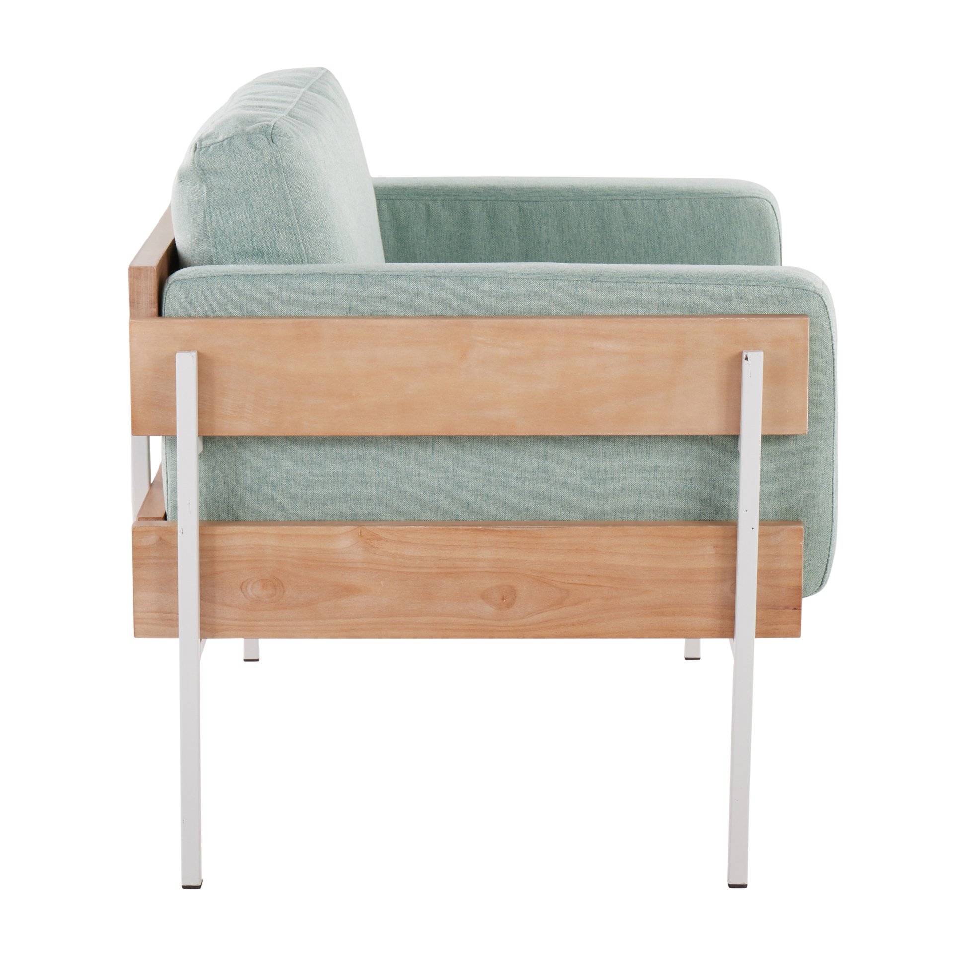 Kari - Farmhouse Chair - White / Natural / Light Green - Image 2