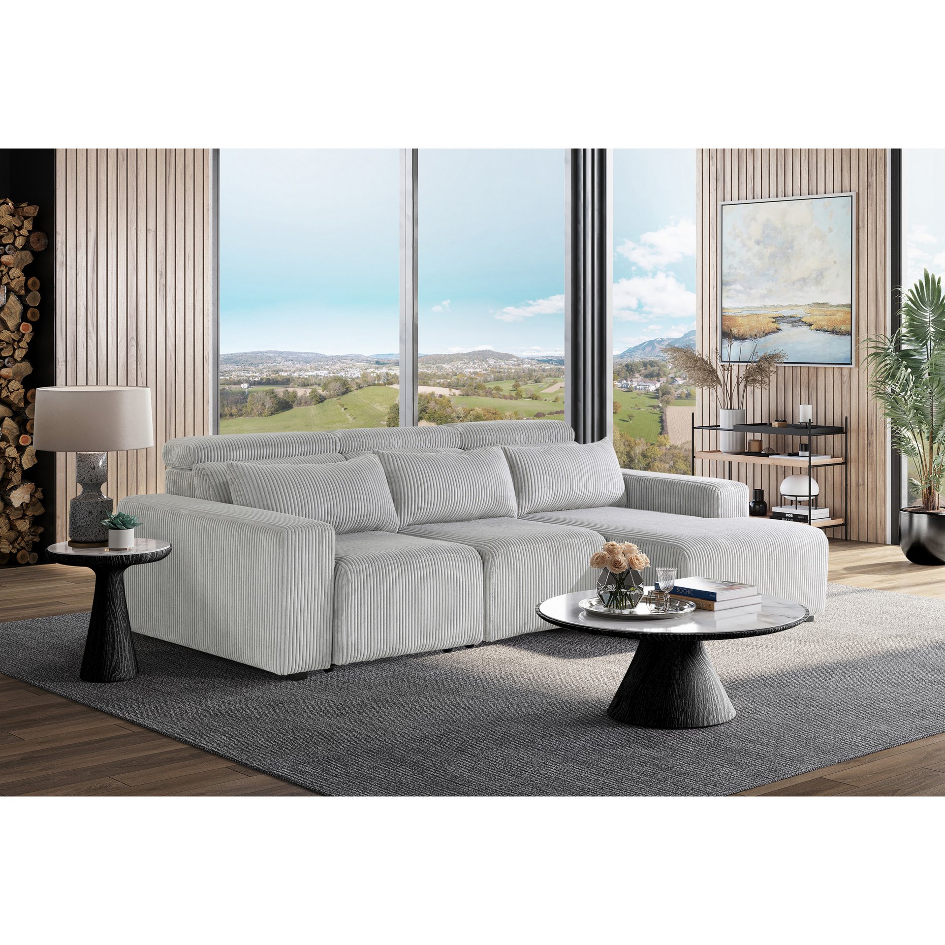 Seltos - Power Sectional - Gray - Image 8