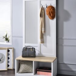 Melati - Hall Tree - Light Oak / White