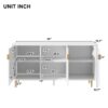 Modern TV Stand With 3 Doors And Adjustable Shelves For Living Room, Fits TVs Up To 70" - White - Image 16