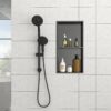 13" X 25" Stainless Steel Shower Niche Double Shelf With Corrosion Resistance - Gunmetal Black - Image 4