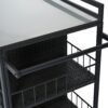 Outdoor Kitchen Island With Storage, Cooking Station, Grill Cart, Foldable Tabletop, And Bottle Opener - Dark Brown - Image 26