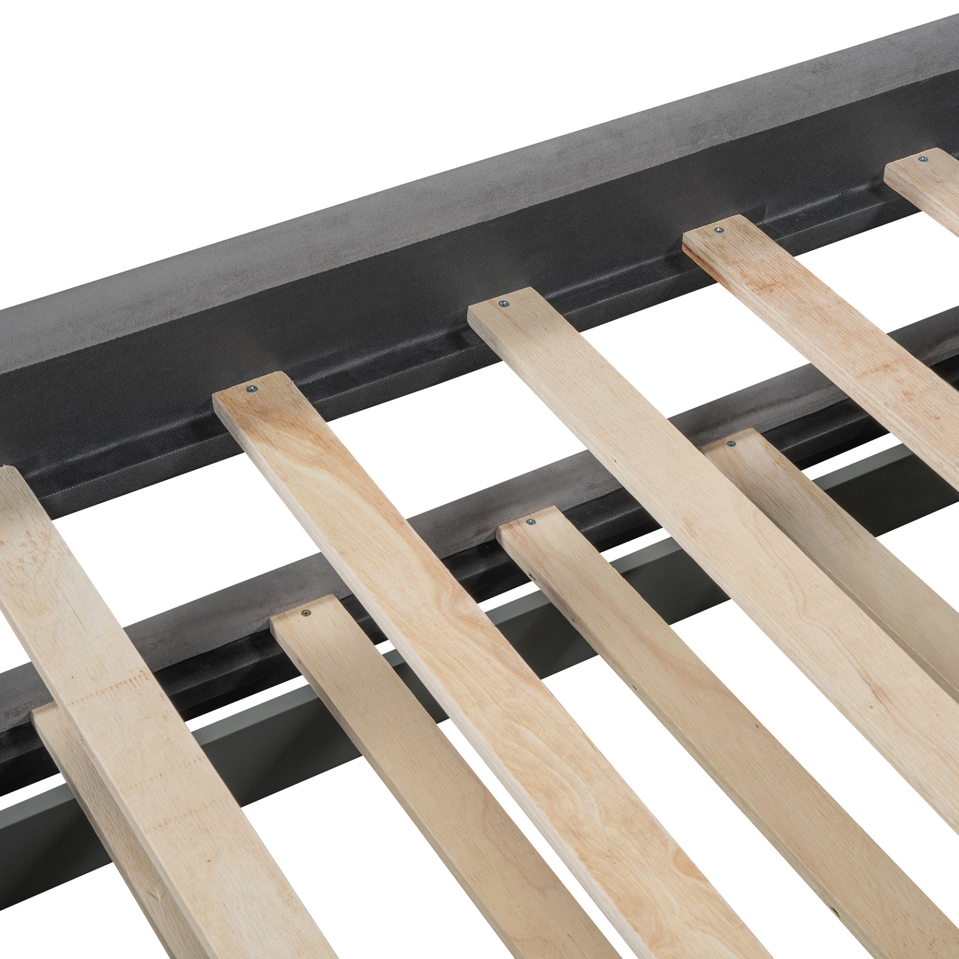 Twin Size Upholstered Daybed With Twin Size Trundle And Drawers - Gray - Image 17