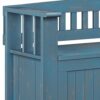 Acadian - Entryway Storage Bench - Distressed Coastal Blue - Image 4