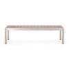 Outdoor Modern Aluminum Dining Bench With Faux Wood Seat - Natural / Silver - Image 5