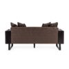 Contemporary Oversized Loveseat Upholstery And Accent Pillows - Dark Brown - Image 10