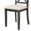 5 Pieces Dining Table And Chairs Set For 4 Persons, Kitchen Room Solid Wood Table With 4 Chairs - Gray - Image 16