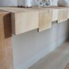 Modern Console Table Entryway Table With Sculpted Block Design Narrow Sofa Table For Hallway Living Room Or Foyer - Multicolor - Image 11