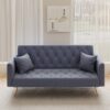 Convertible Double Folding Living Room Sofa Bed - Gray - Image 5