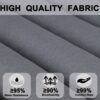 2 Piece Outdoor Chaise Lounge Cushion Set, Replacement Cushions For Patio - Gray - Image 4