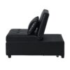 Folding Ottoman Sofa Bed Multi Functional Space Saving Design - Black - Image 4