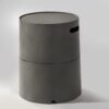 Steel Propane Tank Cover Round Tank Holder Hide Away Side Table - Gray - Image 6