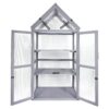 Mini Greenhouse Kit, Outdoor Small Green House, Wood, Plant Stand For Indoor Garden & Patio Balcony Apartments Porch Terrace Outsid Accessories, Uv-Resistant - Gray - Image 8