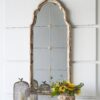 Large & Framed Wall Mirror, Arched Mirror With Decorative Window Look For Living Room - Cream - Image 6