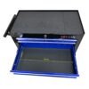 7 Drawers Multifunctional Tool Cart With Wheels - Black / Blue - Image 5