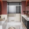 Sliding Shower Door With And Handle - Chrome - Image 2
