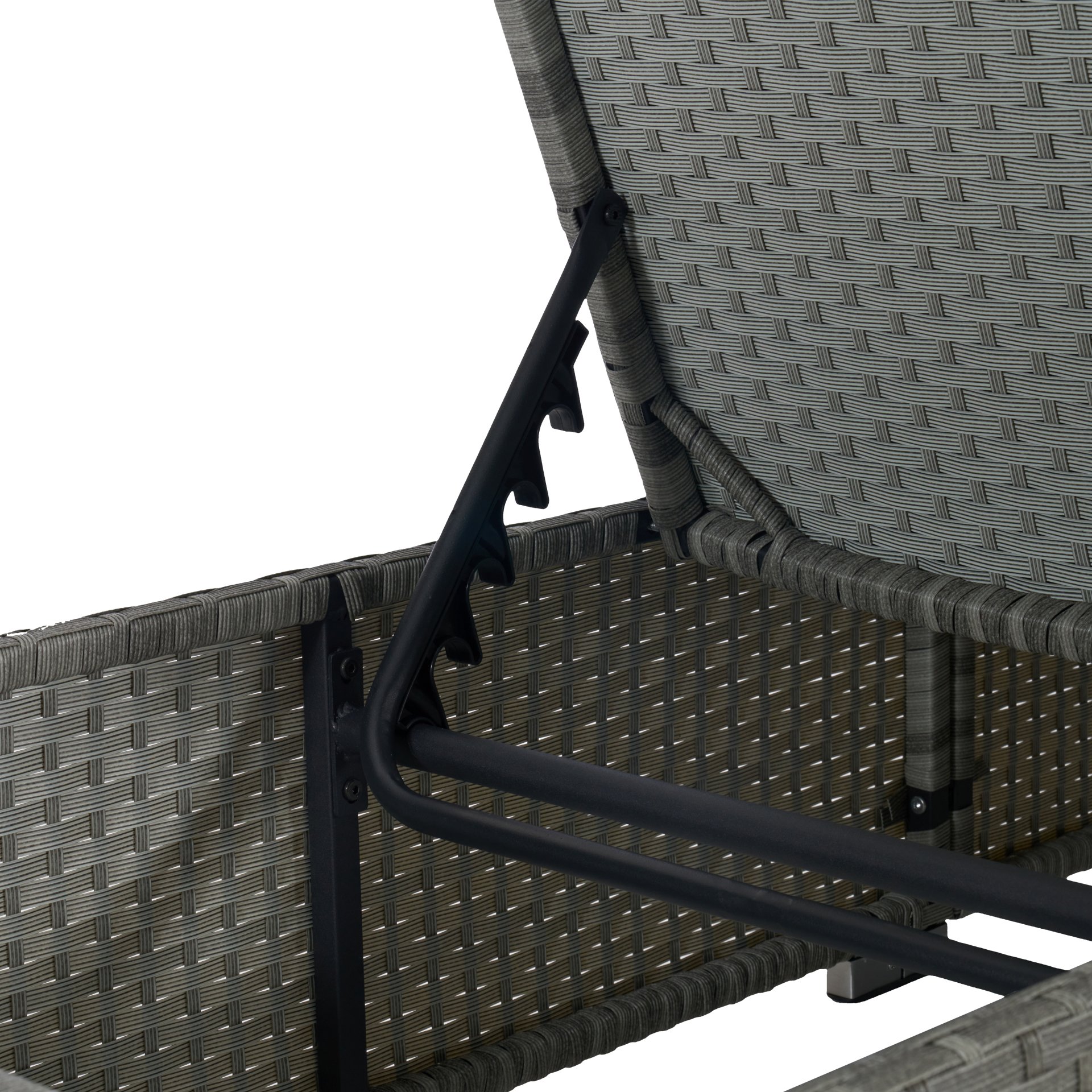 Outdoor Sofa Pe Rattan Furniture Deck Chair - Gray - Image 15