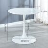Tulip Table Mid-Century Dining Table For 2-4 People With Round MDF Table Top, Pedestal Dining Table, End Table Leisure Coffee Table - White - Image 3