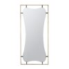Poppy Mirror With Metal Frame Contemporary Design Wall Decor For Bathroom, Entryway - Golden Black - Image 2