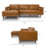 Anthony - Corner Sectional Sofa Right Facing - Tan - Image 9